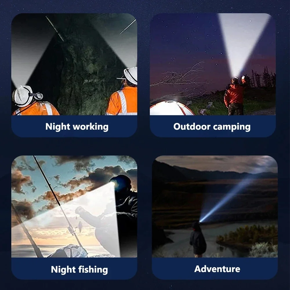 COB Portable Fishing Intelligent Sensing Headlight Charging Outdoor Night Running Light High Brightness Strong Light Headlight