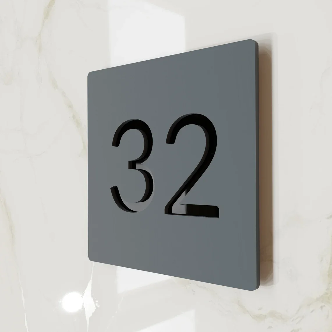 Modern House Number Sign Grey Number Plaque Exam Room Numbers Door Number Sign Apartment Number Hotel Room Numbers