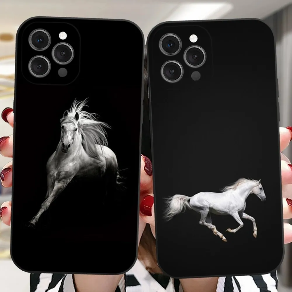 

Domineering Cool Horse Phone Case For iPhone 16,15,14,13,12,11 Plus,Pro,Max,XR,XS,X,7,8 Plus,SE,Mini Silicone Soft