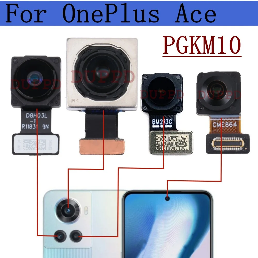 Front Rear Camera For OnePIus Ace PGKM10 Original Frontal Wide Back Ultrawide Macro Main Facing Camera Module Flex Cable