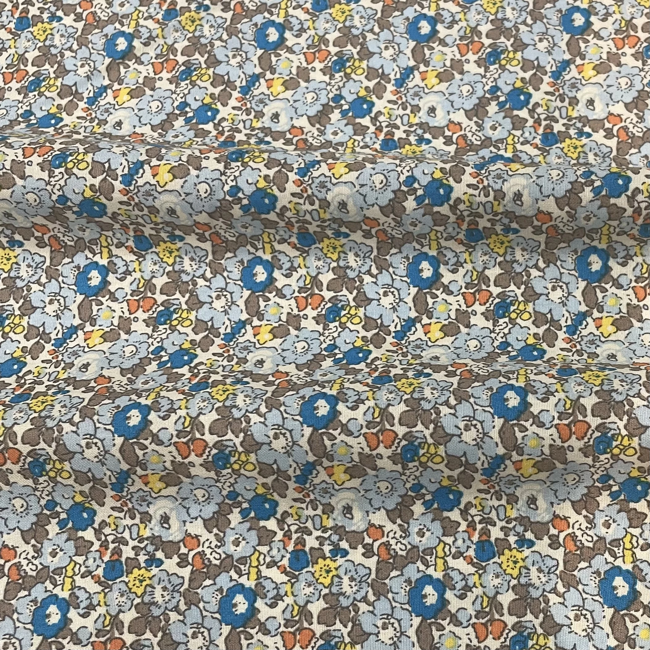 145x50cm puder blau Baumwolle 40s wie Liberty Stoff Digitaldruck zum Nähen Stoff Kleider Rock Kinder Designer Popel ine echt