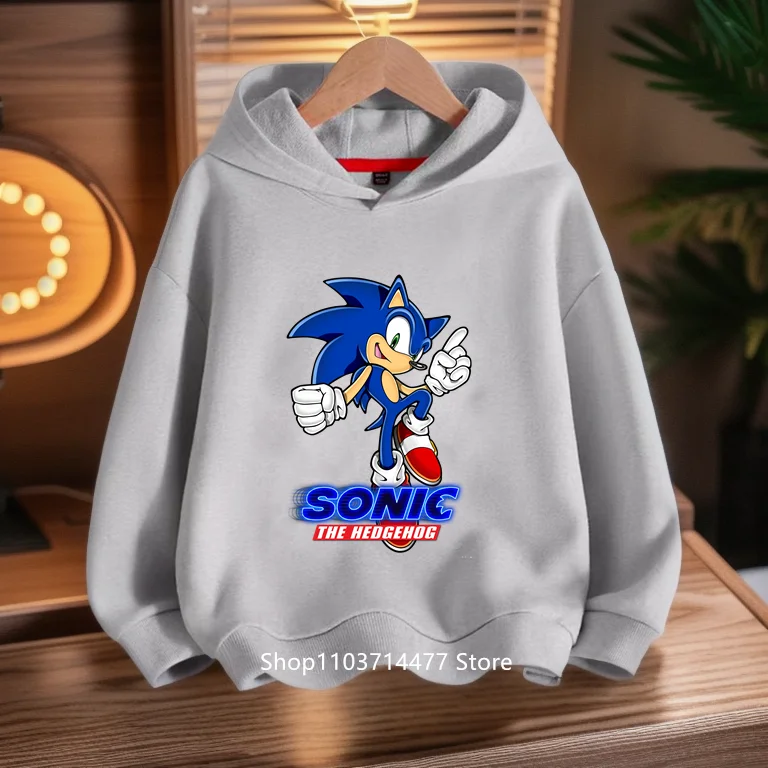 مليئة بالتبريد العصري! سترة بغطاء للرأس للأطفال مطبوعة ديناميكية سونيك، دع الأطفال أن تصبحًا حيويًا في الشارع لطيفًا ورائعًا #1