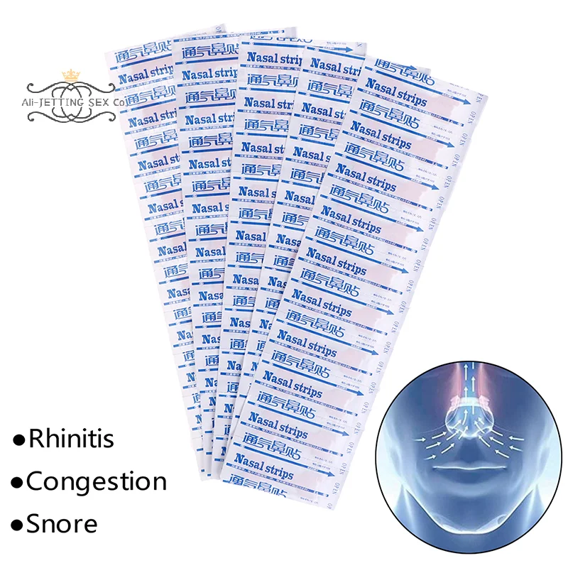 50 Pack Breathe Nasal Strips Right Way Stop Snoring Anti Snoring Strips Easier Better Breathe Health Care