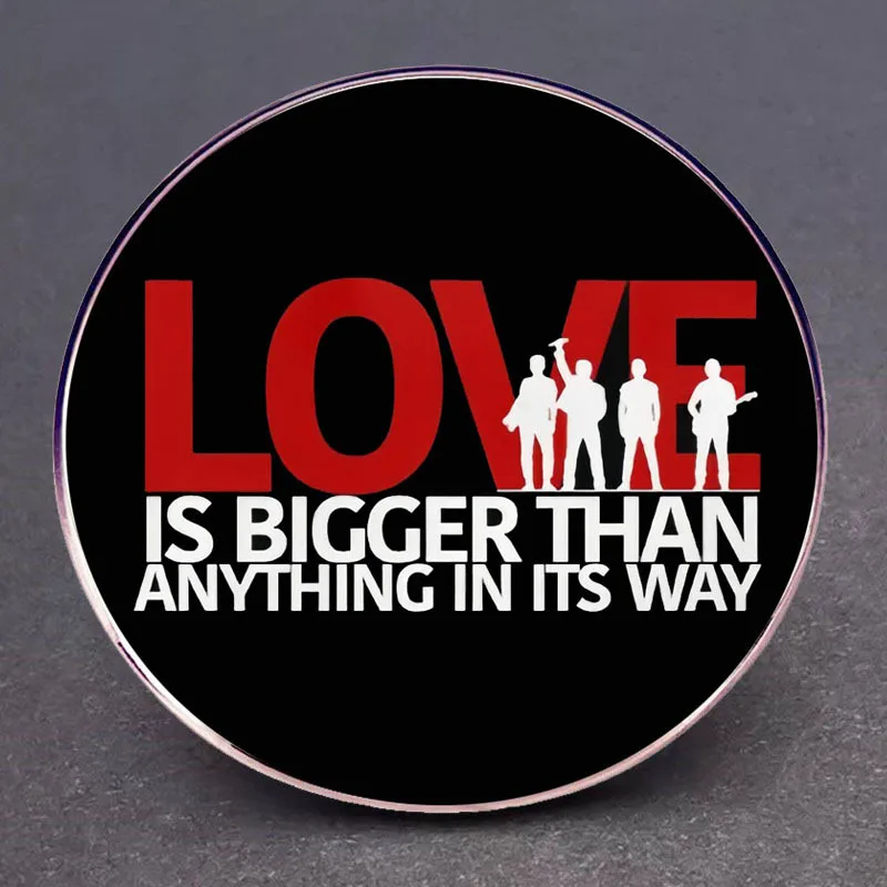 U2 Band Enamel Pins Love Is Bigger Than Anything in Its Way Lapel Badge Brooch Decoration Jewelry