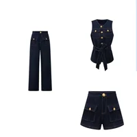 High-waisted denim shorts Y2k American dark blue women's 2026 spring and summer fashion hip-hop goth casual slim shorts