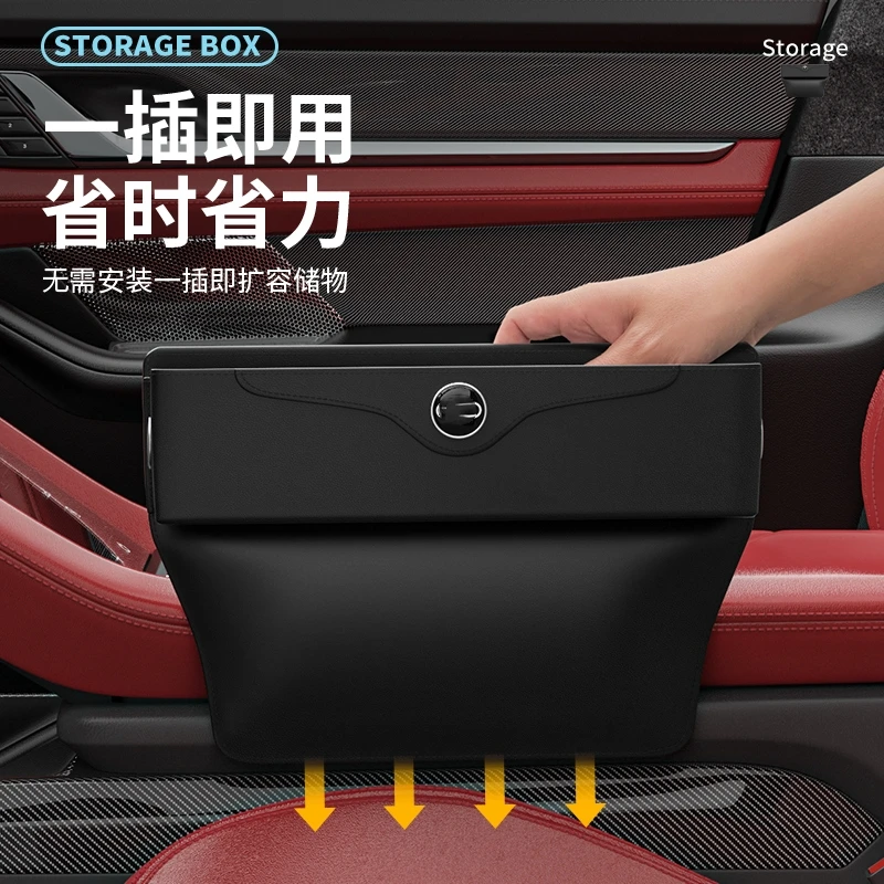 2024 Car Accessories Seat Gap Filler Storage Box Phone Holder Organizer