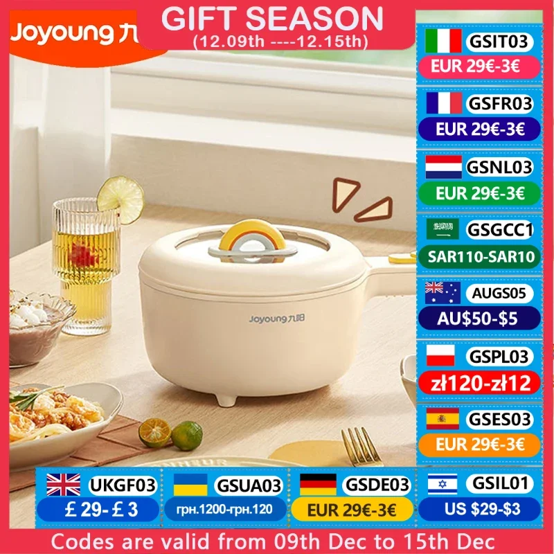 Joyoung Multi Electric Cooker 1.6L Mini Cooker For Home Dormitory Mini Hot Pot Non-stick Liner 700W Kitchen Appliances