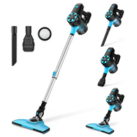 YISORA N3 Cordless Vacuum Cleaner, 17kPa Powerful Suction, 0.7L Dust Cup, 40min Runtime, 2200mAh Capacity, 70dB Noise Light Blue