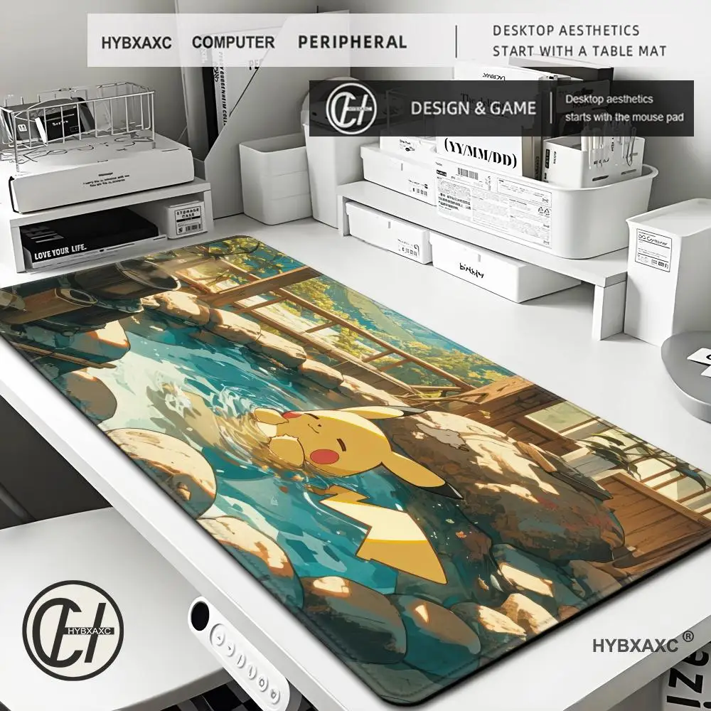 

Hot HD PC carpet P-Pokemons Kawaii Mousepad Large rubber keyboard mouse carpet anti-slip gamer mouse pad laptop