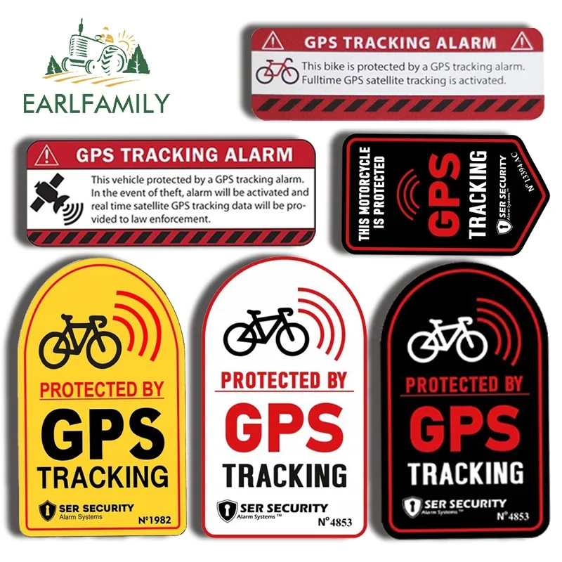 

EARLFAMILY 13cm For GPS Warning Sign Car Stickers Surfboard Motorcycle Personality Vinyl Waterproof Decal Caravan RV JDM VAN