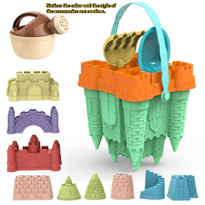 子供用のシャベルとサンドボックスのビーチセット,子供用の城のおもちゃセット,屋外の家族,楽しいギフト,夏