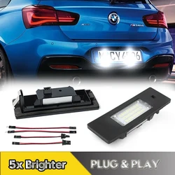 2Pcs Canbus LED Number License Plate Light Lamps For BMW E81 E87 E63 E64 F20 F21 F06 F12 F13 E89 E85 Z4 I3 X2 X4 OEM#63262755711