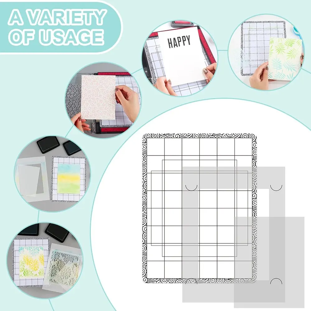 Stick and Stamp Mat & Blending Buddy Template For Creating Straight Lines Much Easier Low Stcik Mat To Hold Product In Place