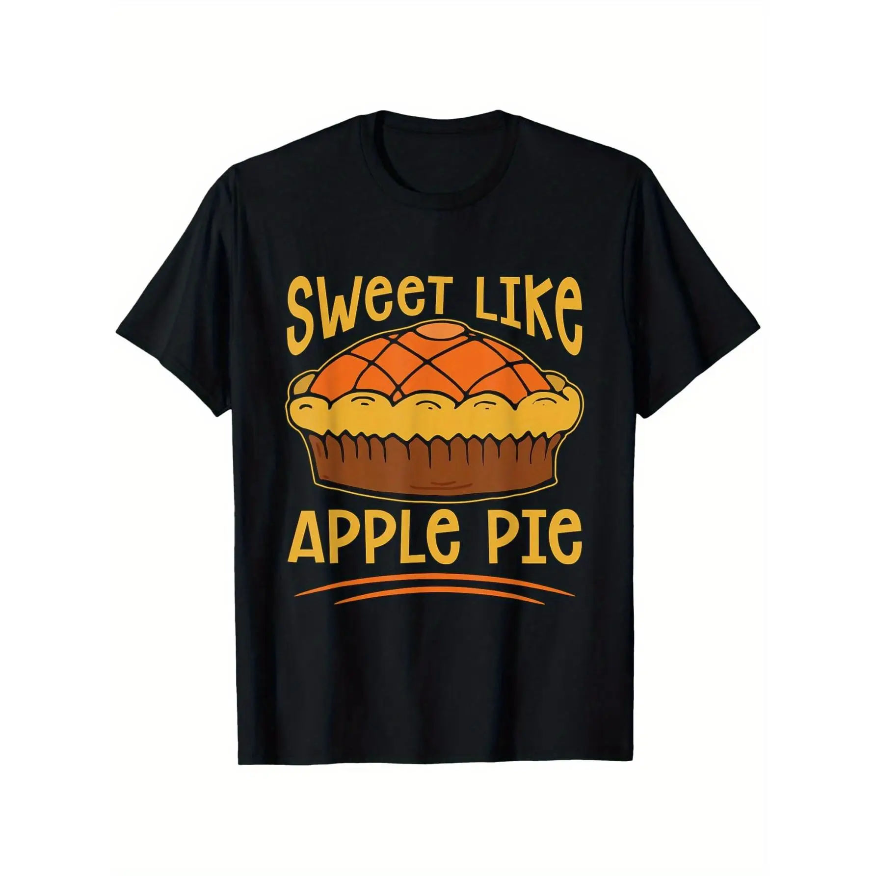 

Funny Sweet Like Apple Pie T-Shirt, Cute Cartoon Graphic Tee, Women's Men's Pie Lover Top, Retro Thanksgiving Holiday Gift Shirt