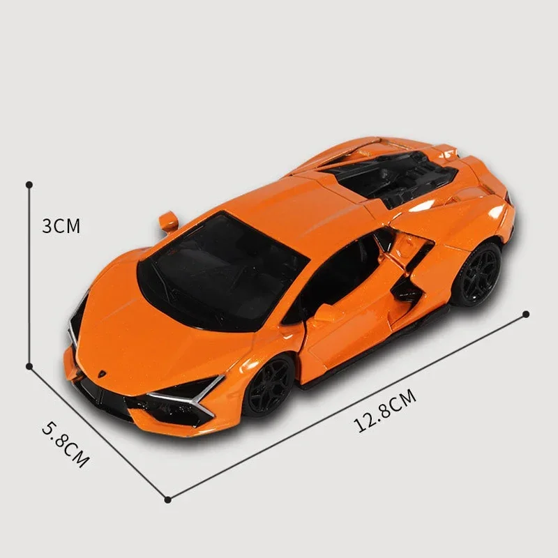 Simulation 1/36 Scale Miniature Voiture Of Lamborghini Revuelto Collective Metal Diecast Toy Vehicle Children Boy Birthday Gift