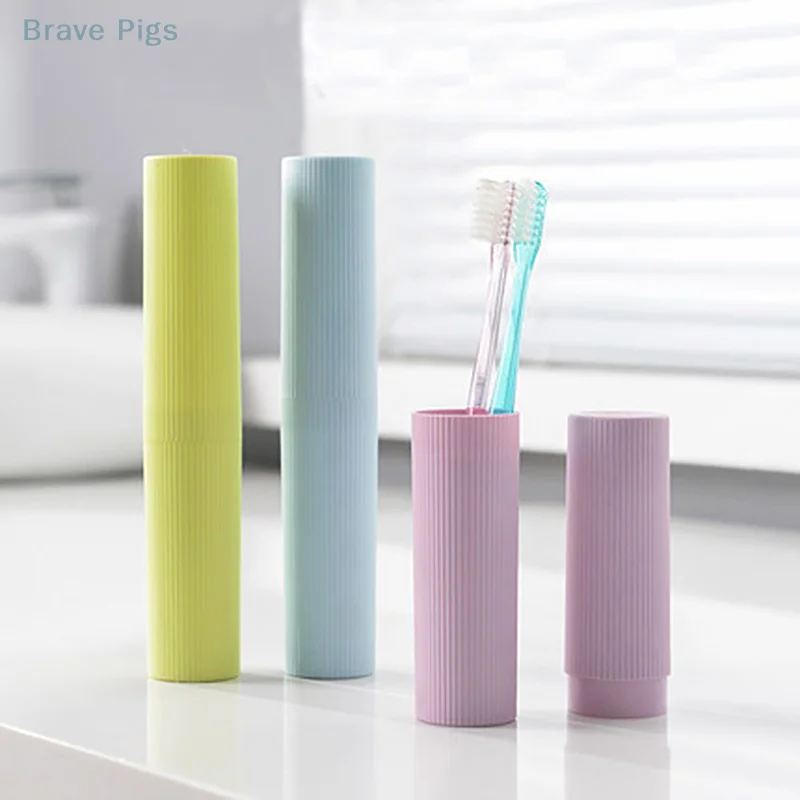 Travel Portable Toothbrush Cup Bathroom Toothpaste Holder Storage Case Organizer Toiletries Storage Cup Creative Economic Box