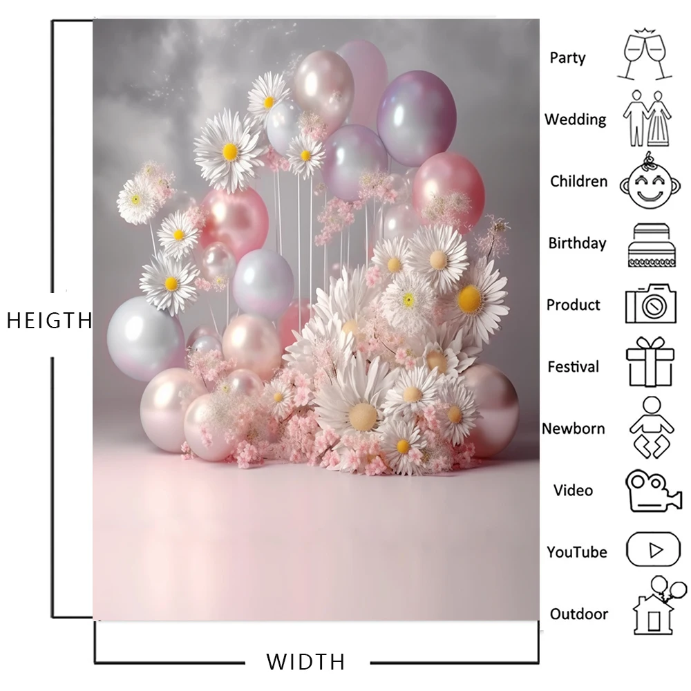 Bonvvie matrimonio sfondo floreale fotografia fiori porta matrimonio addio al nubilato Baby Birthday Party Photo Background Studio Prop
