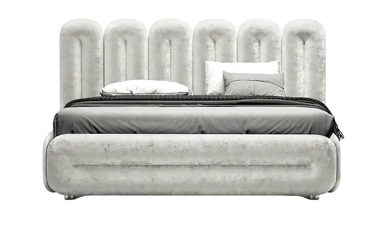 

Cactus bed modern minimalist villa mansion home master bedroom fabric bed