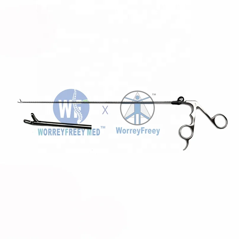 Medical Spinal Endoscopic Orthopathy 15-degree Upward Biopsy Forceps Through Intervertebral Foramen Endoscope