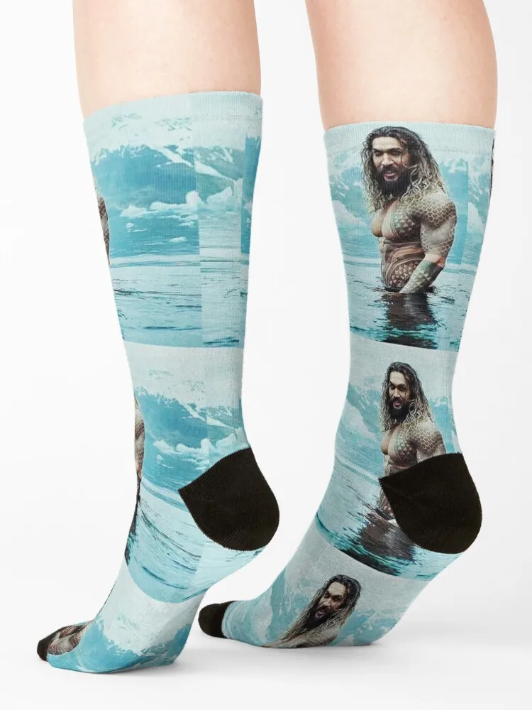 Jason Momoa Socks cartoon Antiskid soccer Thermal man winter Socks Women's Men's