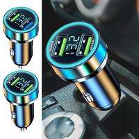 240W Car Charger Dual USB Ports 120W Super Fast Charging With 6 Protection Function Digital Display Portable Car Charger Adapter