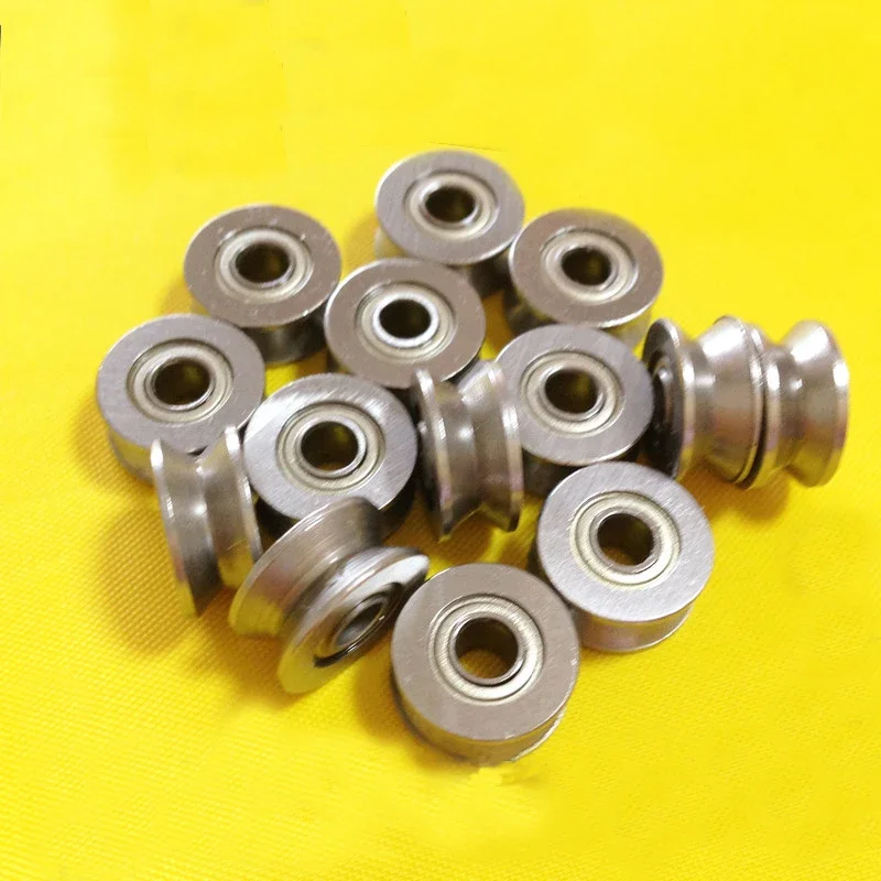 10PCS Miniature bearing wire  Pulley  V624ZZ with V-groove Size 4*13*6mm shaft