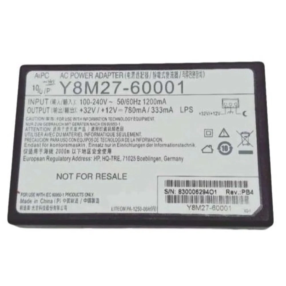 

Power Adapter Y8M27-60001 INPUT 100-240V Fits For HP 9028 9012E 9026 9015 9025E 9016 9025 9014E 9022E 9020 9010 9018 9013E 9023