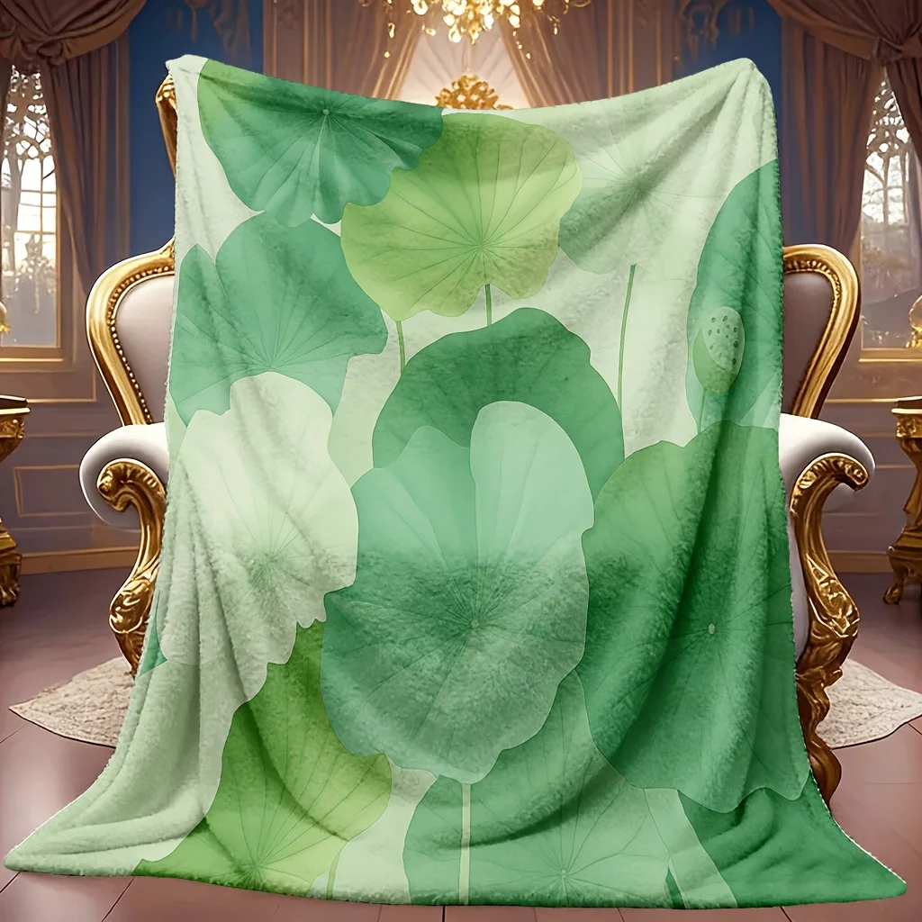 Textured Botanical Art Ultra Soft Bed Throw Blanket Versatile Home Accent For Coffee Shop Office Gym Dance Studio Lounge Room