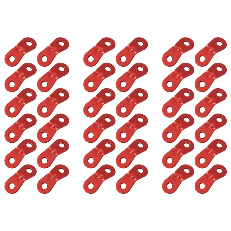 B06C-سبائك الألومنيوم الحبل الضابط خيمة الموتر حبل الضابط لخيمة المشي لمسافات طويلة التخييم (2 ثقوب) - 36 حزمة #3