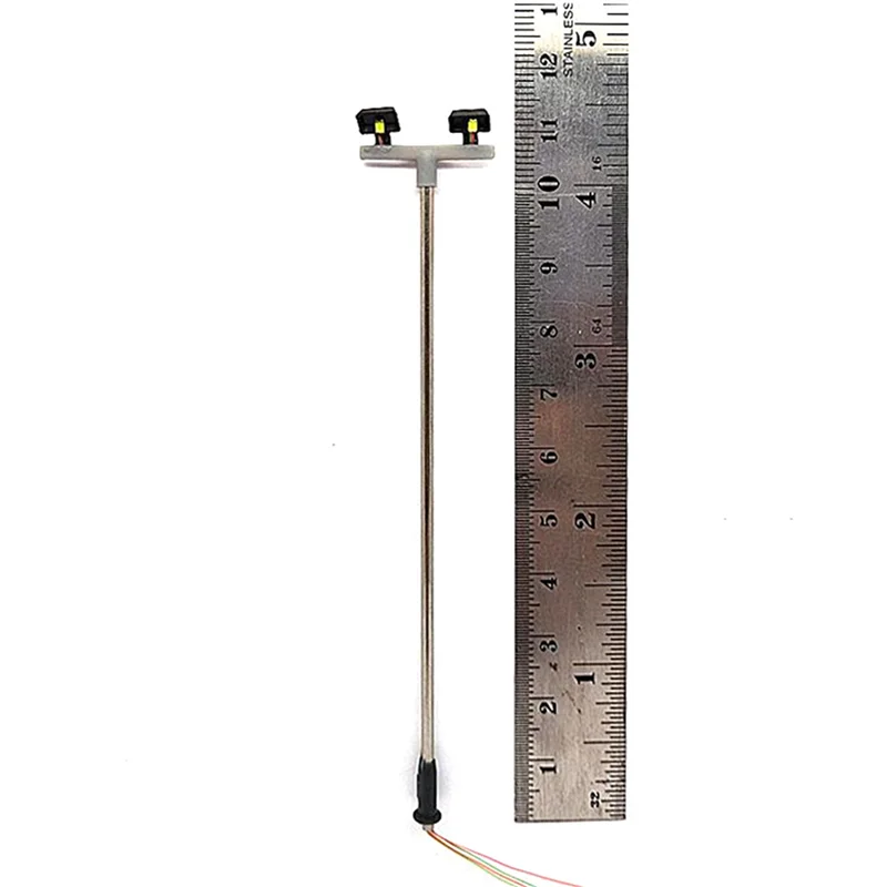 A99T 20Pcs 2LED Street Lamp 1:100 Ho Scale Street Light Scenery Mini Lamppost For Sand Table Model 2