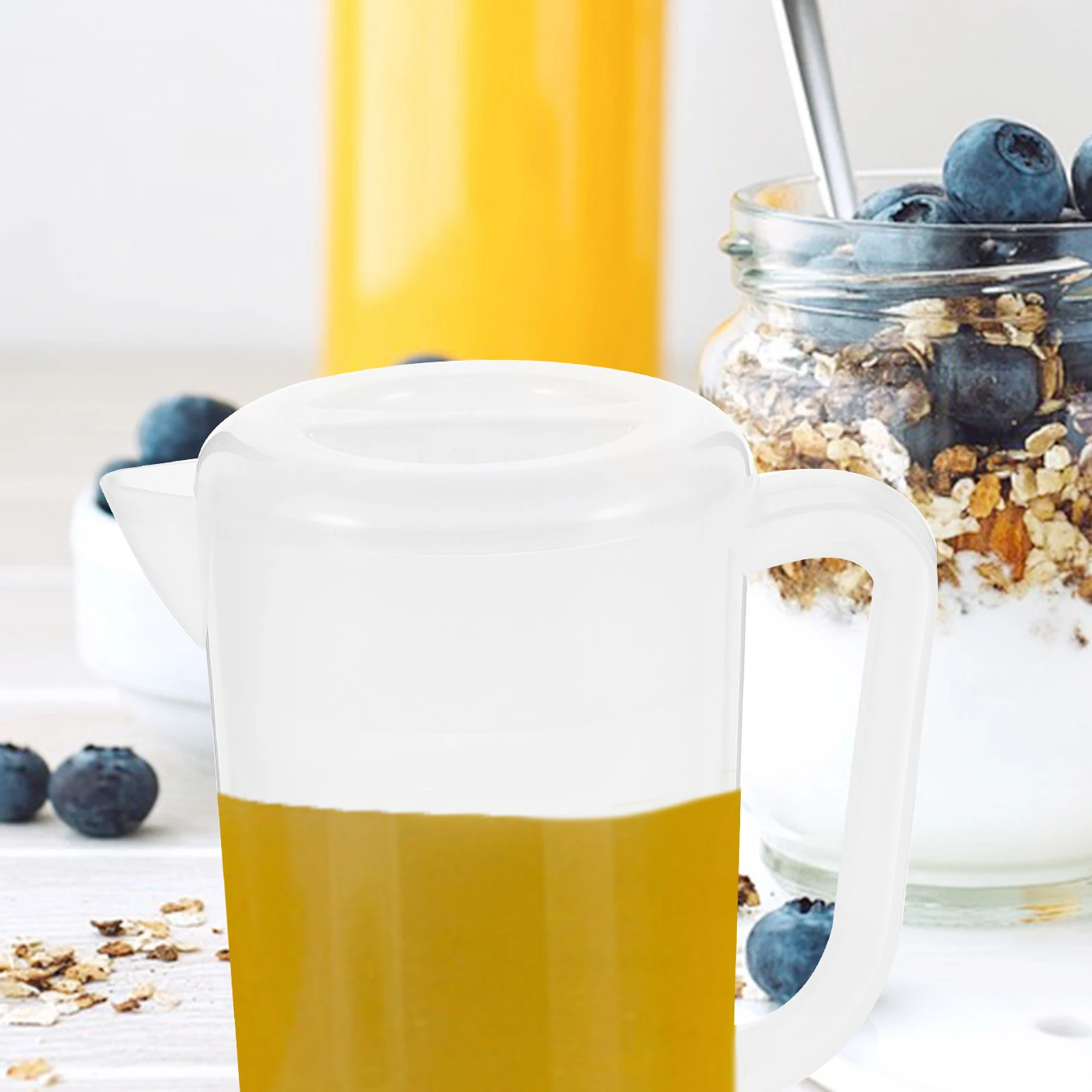

2500ML Cold Water Pitcher Large Capacity Plastic Jug White Lid Refrigerator Tea Lemonade Juices Drinks Beverage Container