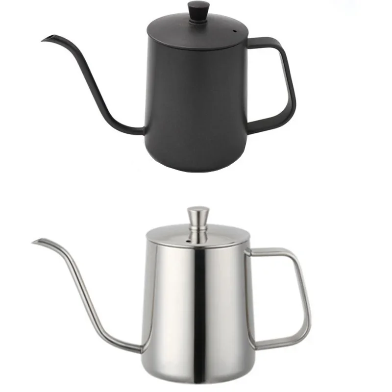 

Stainless Steel Coffee Drip Kettle 350ml 600ml Coffee Tea Pot Coating Food Grade Swan Neck Thin Mouth Long Spout Fine Mouth Pot