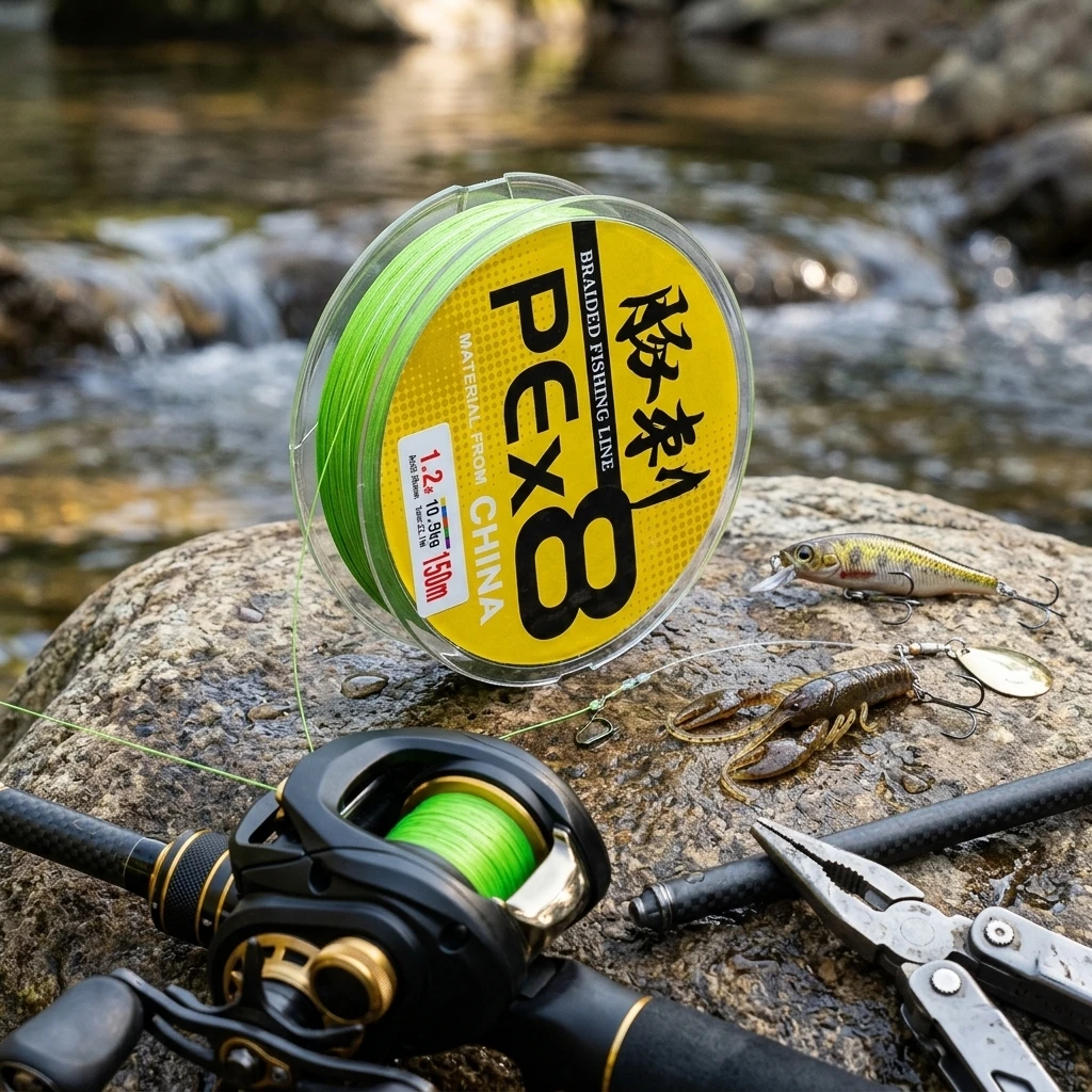 Braided Fishing-Line X8 Tuna Spike Series High-Strength Smooth Casting Main-Line
