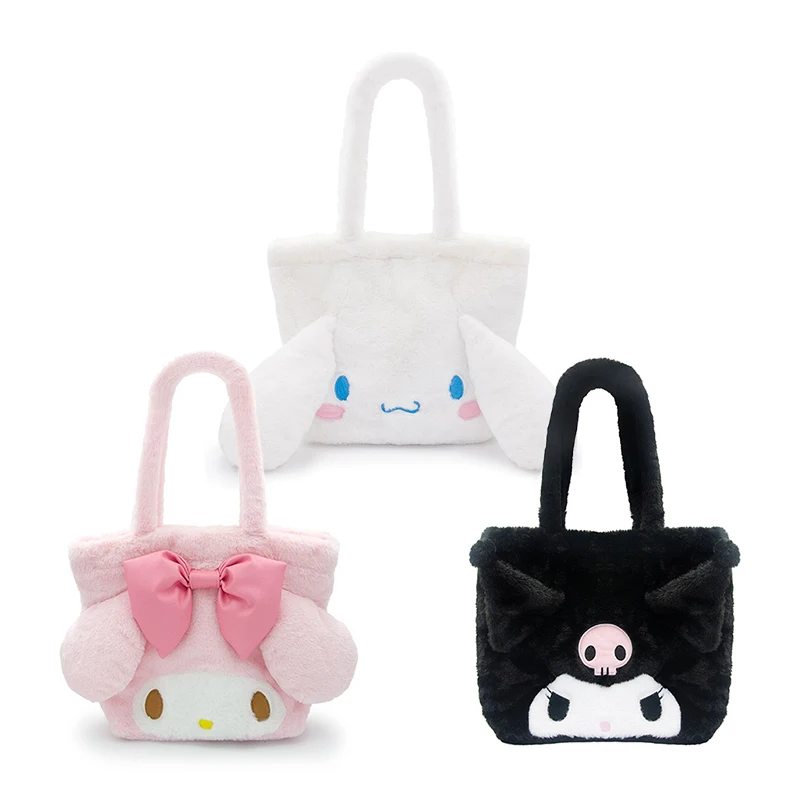 Sanrio My Melody pluszowa torba na ramię Cinnamoroll pluszowa torba na ramię Kuromi plecak torebki z motywem kreskówkowym dziewczyny modne prezenty