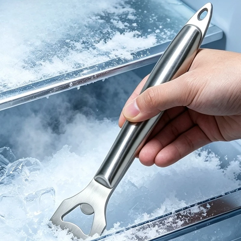 Stainless Steel Ice Scraper Heavy Duty Thickened Frost Remover Tool for Fridge Freezer Defrosting