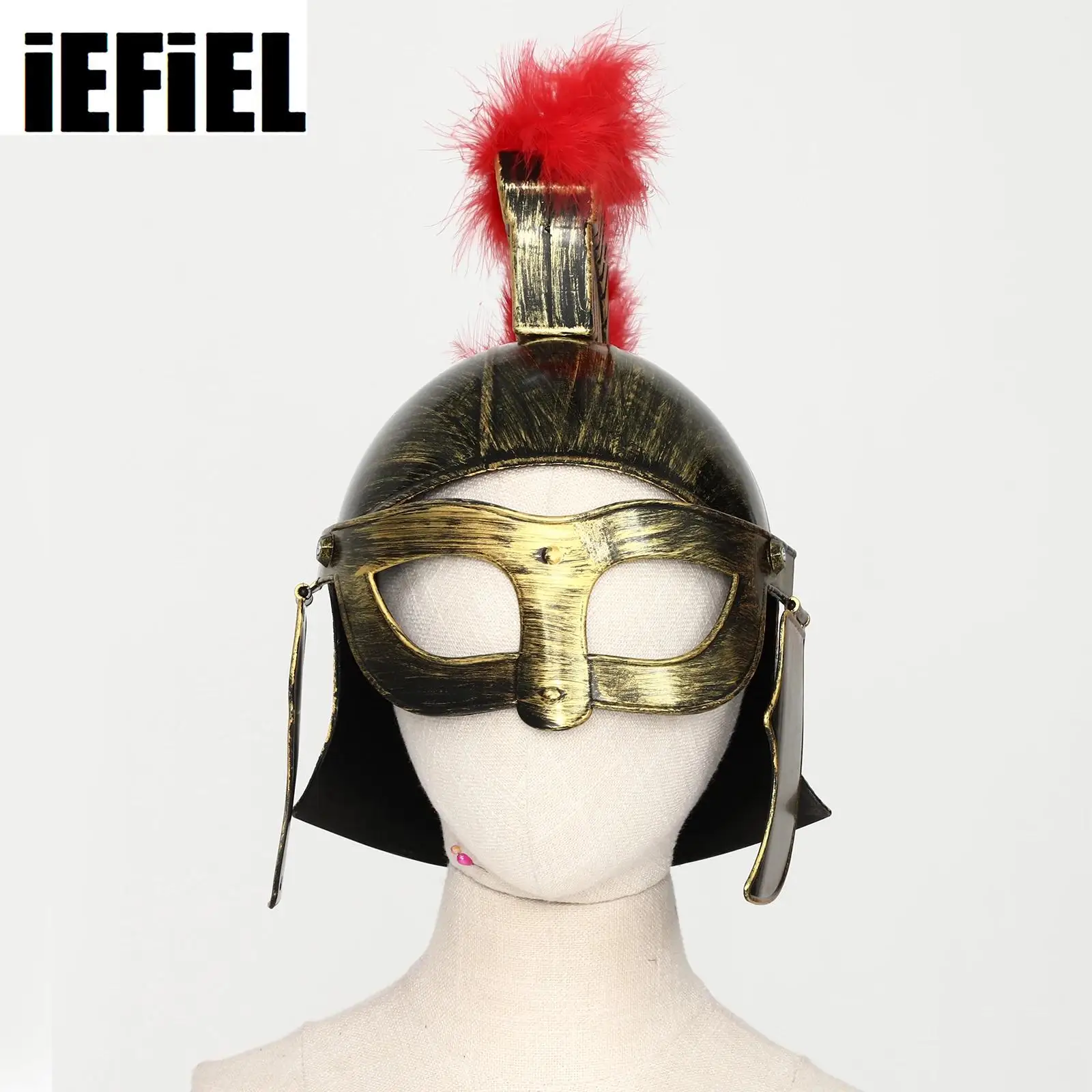 

Kids Roman Medieval Helmets Armor Costume Halloween Cosplay Greek Soldier Helmet Hat Plastic Mask Vintage Templar Knight Helmet