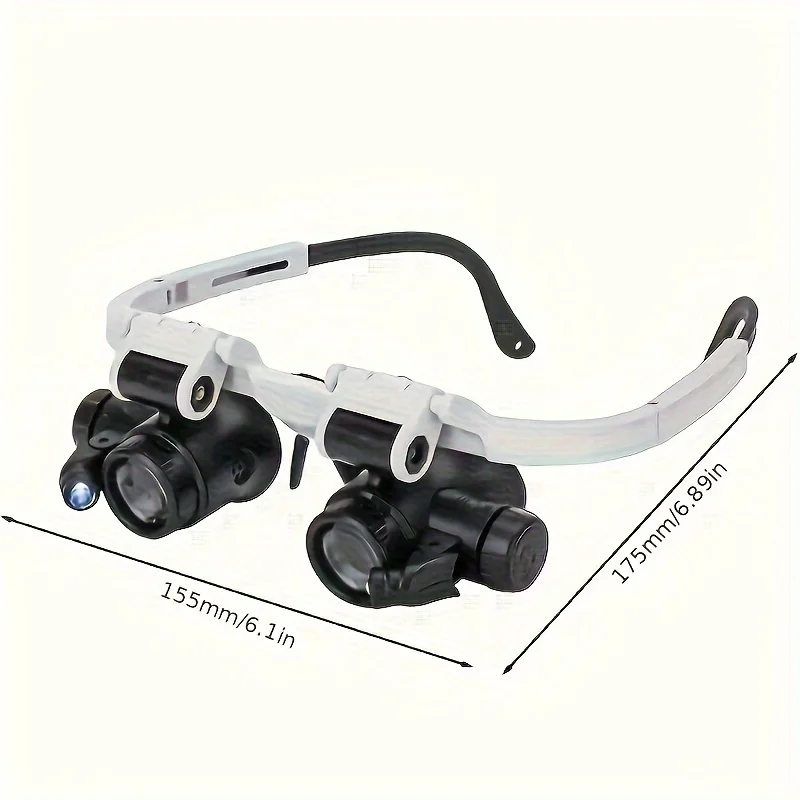 Adjustable Headband Magnifying Glass with Led Light 8x15 X23 X Magnifying Glass Goggles Binocular Glasses Hands Free Magnifying