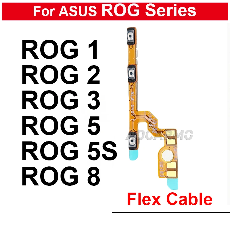 Power On Off Flex Cable For ASUS ROG Phone 8 1 2 3 5 5s ROG5 Rog8 ROG3 ZS600KL ZS660KL ZS661KS ZS673KS ZS676KS Replacement Parts