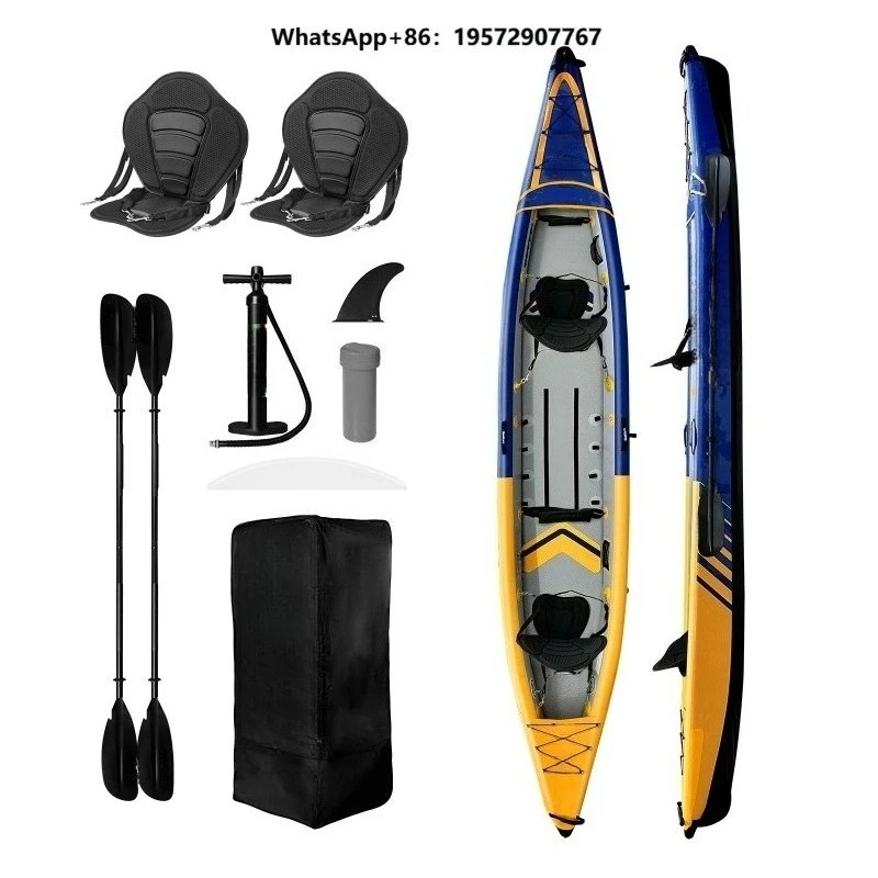 New Inflatable Kayak Racing Inflatable Boat Inflatable Rowing Boat Inflatable2 Person Fishing Sit Top Kayak Canoe for Sale