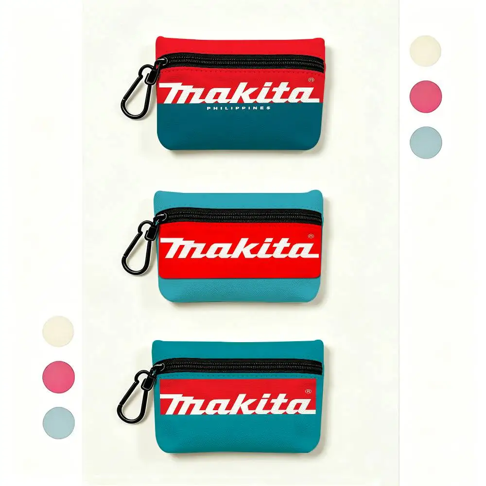 M-Makitas Tool Logo Daily Carry Oxford Fabric Small Coin Purse Multi-use Storage Pouch For Keys Cards Coins