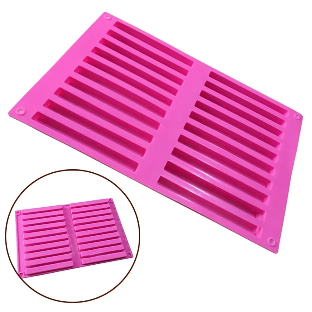 20 Hole Square Length Strips Silicone Mold For Making Molded Chocolate Sticks Baking Molds French Dessert Chocolate Mold