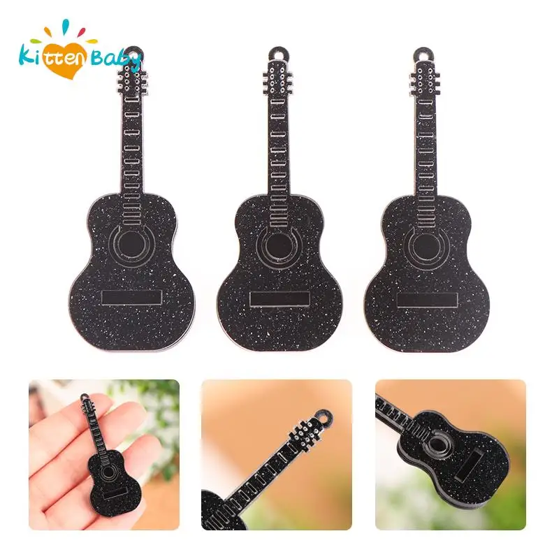 Dollhouse Miniature Guitar for Kids, Musical Instrument Toy, Furniture Accessories, Decor, 1:12