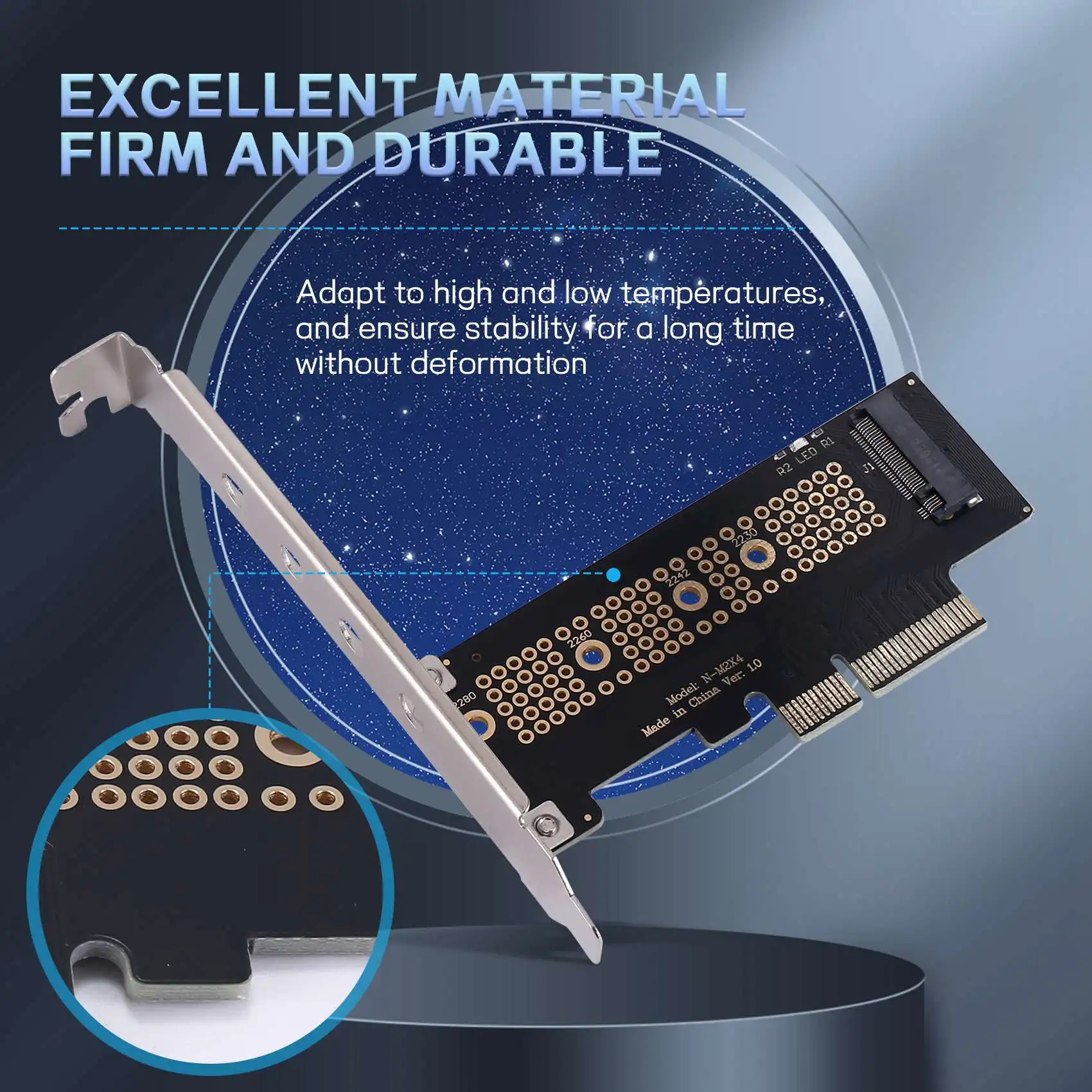 อะแดปเตอร์ M.2 NVMe SSD NGFF TO PCIe 3.0 X4อะแดปเตอร์ไรเซอร์การ์ด M2 PCIe รองรับ2230 2242 2260ขนาด2280 NVMe M.2 SSD