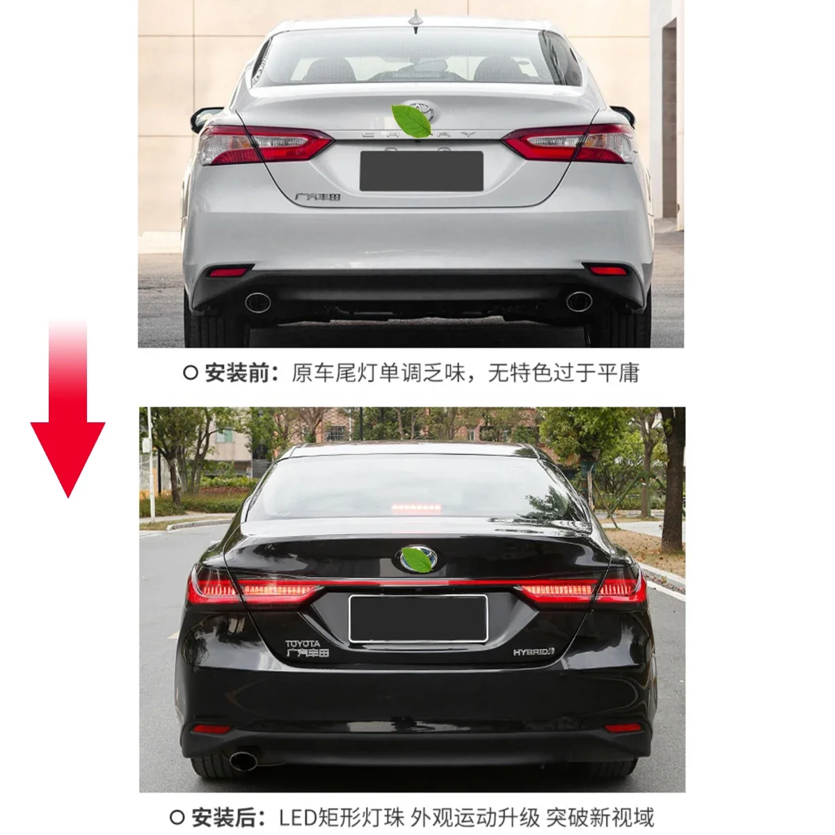 

LED Car Lights Through Tail Lamps Assembly For Toyota Camry 8th Gen 2018-2022 Rear Tail Lights DRL Start-up Dynamic Light Brake