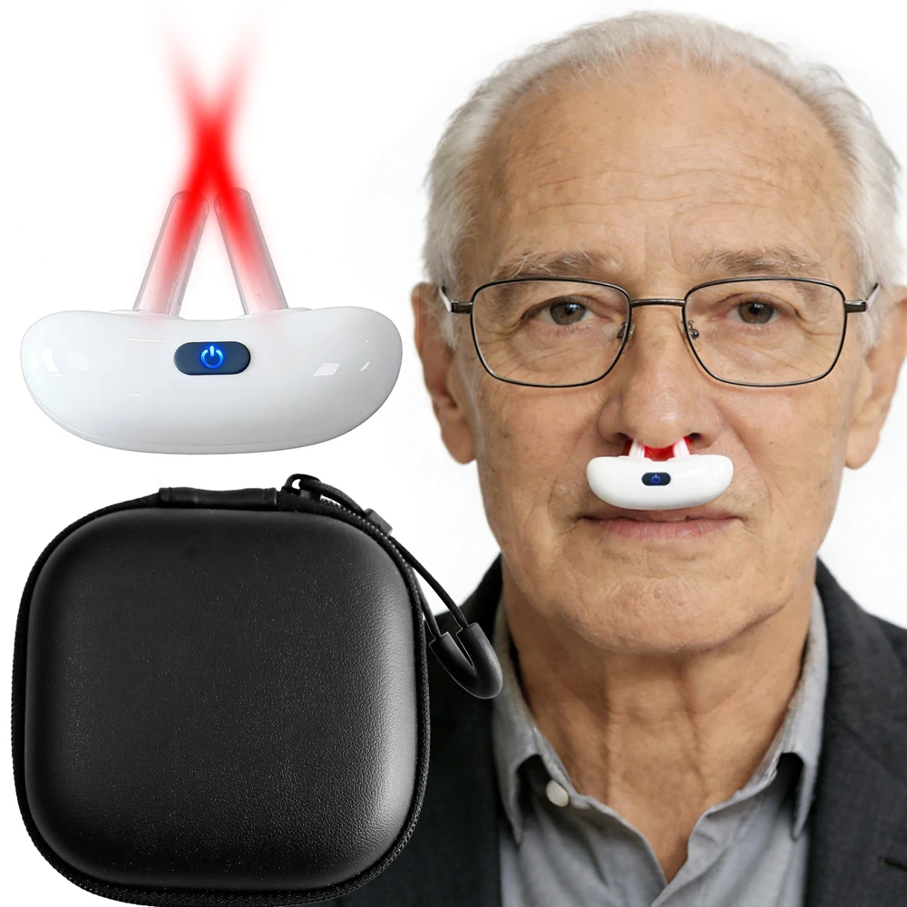 2モード赤色光鼻腔治療器-充電式低周波パルス-鼻水・くしゃみ治療-鼻づまり・かゆみ・鼻炎緩和ツール