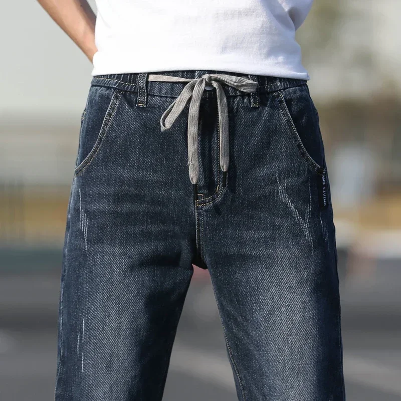 

2025 New Korean Men's Slim Jeans Stretch Skinny Fashion Designer Denim Trousers Male Brand Clothes Pants Streetwear