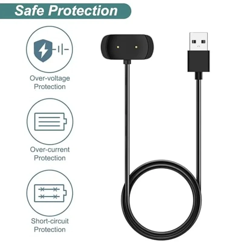For Amazfit GTS 2/GTS 2 Mini/GTR 2e/Bip 5/Bip 3/Bip U Charger USB Charger Replacement Smartwatch Charging Cable Fast Charger