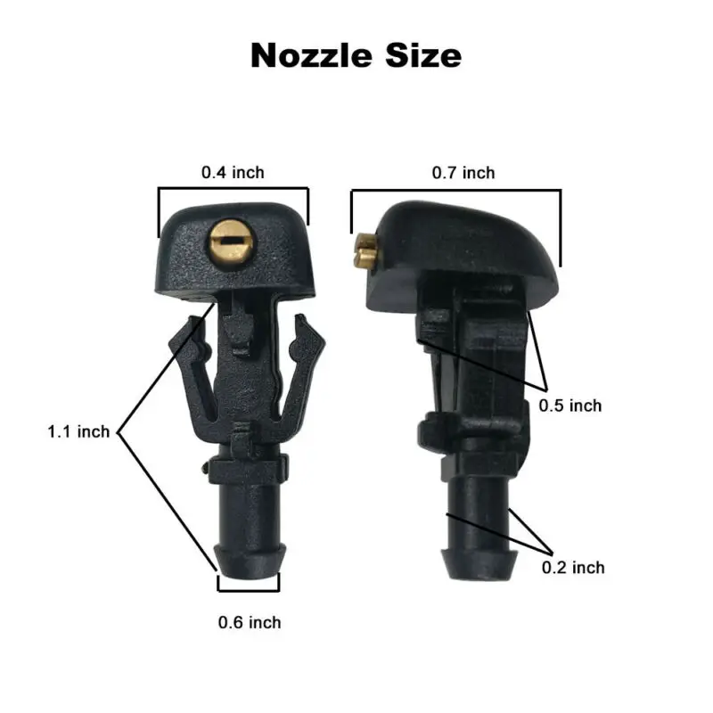 Washer Nozzle Kit with Adjustable Spray Direction and 2 Meter Hose for Ford for f150 For Flex For Taurus Crown Grand Marquis