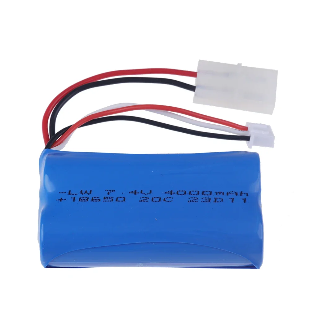 Hot Sales 2S 7.4V 4000mAh 20C 18650 Li-ion Battery Pack with Tamiya Connector for RC Toys Car Tank Truck Boat Helicopter