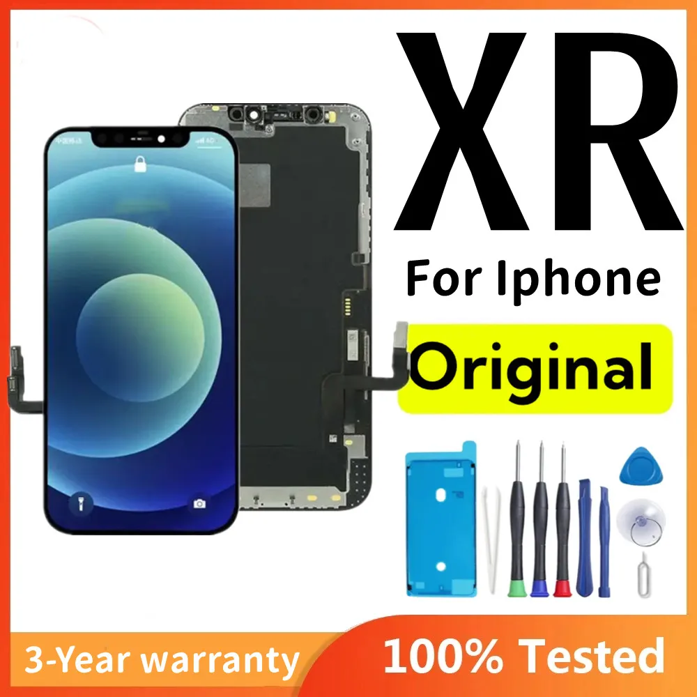 

RLZCXZ 100% OLED for iphone xr Display 3D Touch Screen Digitizer Assembly for iPhone XR Replacement